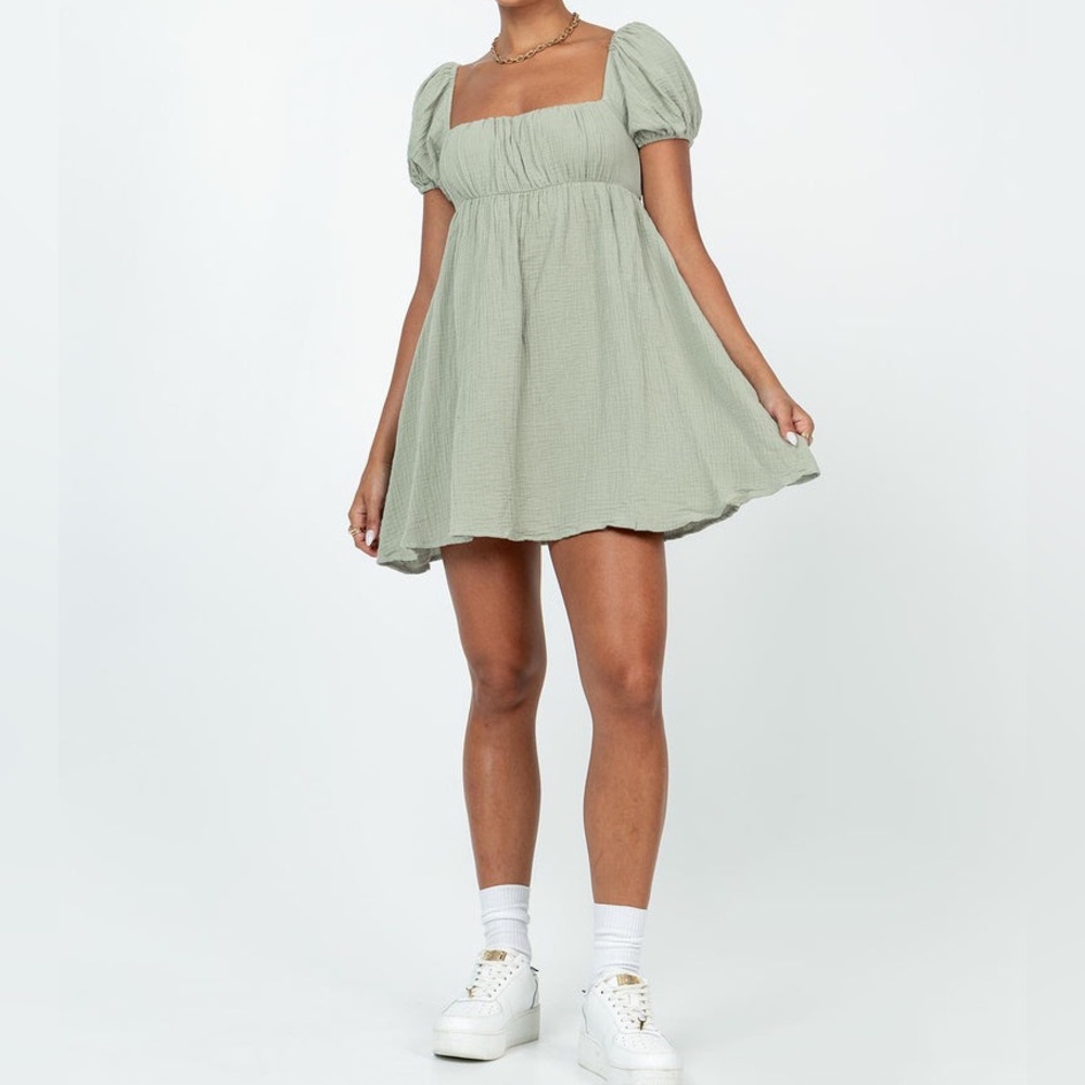 New Princess Polly Let’s dance mini dress in Sage green Size 10 - Picture 3 of 7
